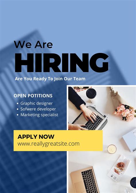 Free custom printable recruitment poster templates .